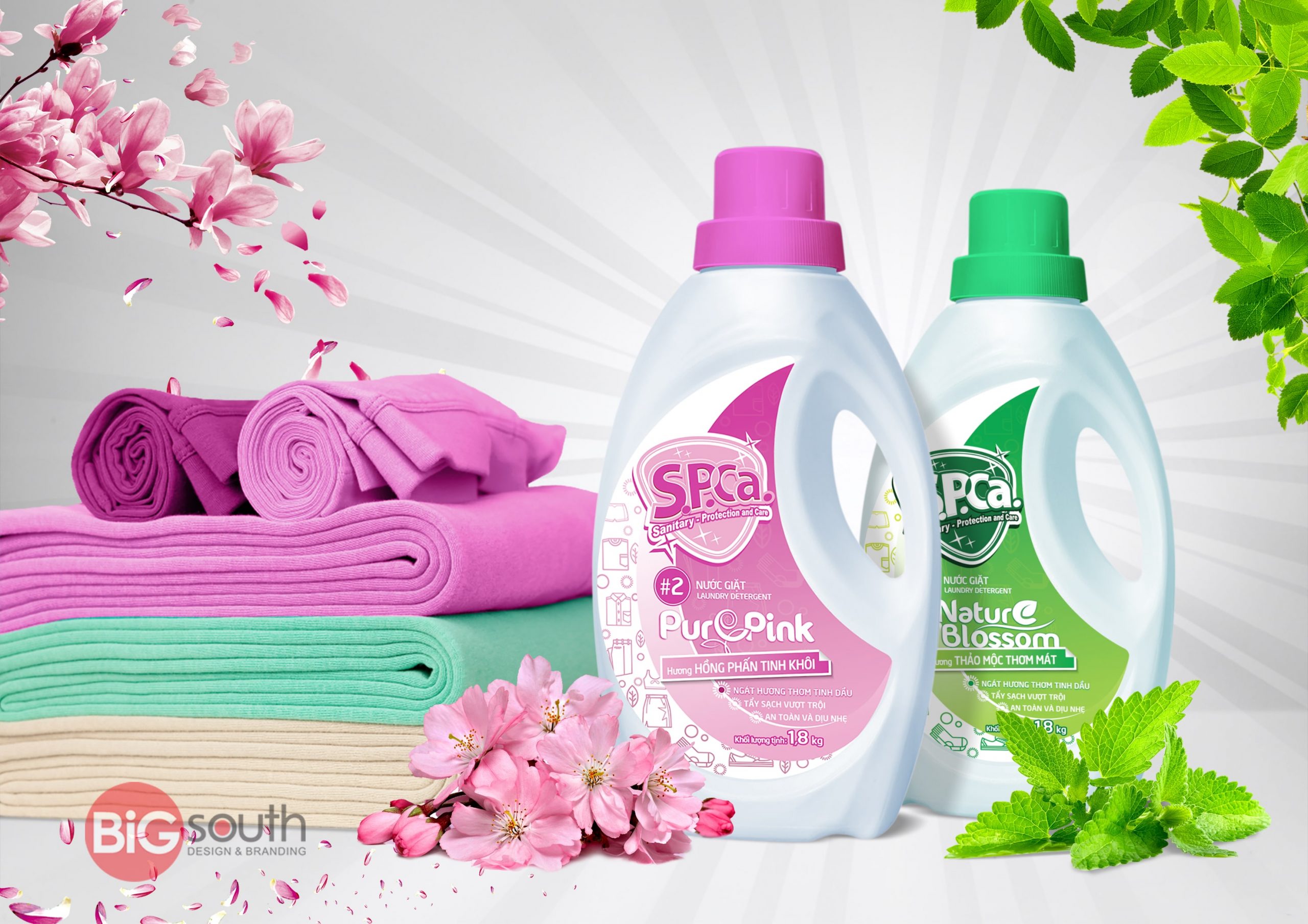 Mẫu nhãn mác nước giặt đẹp