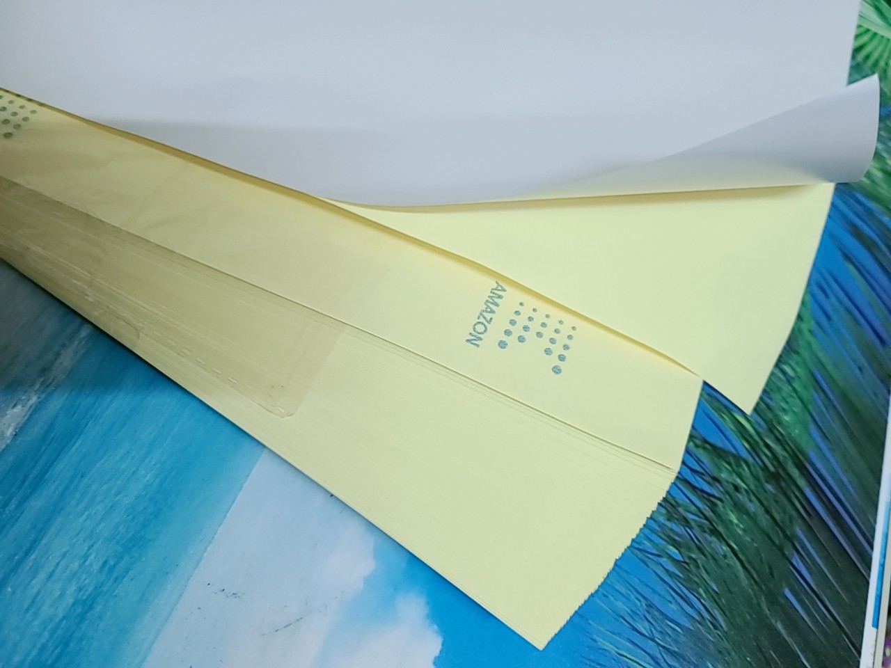 Decal Amazon Chấm Xanh