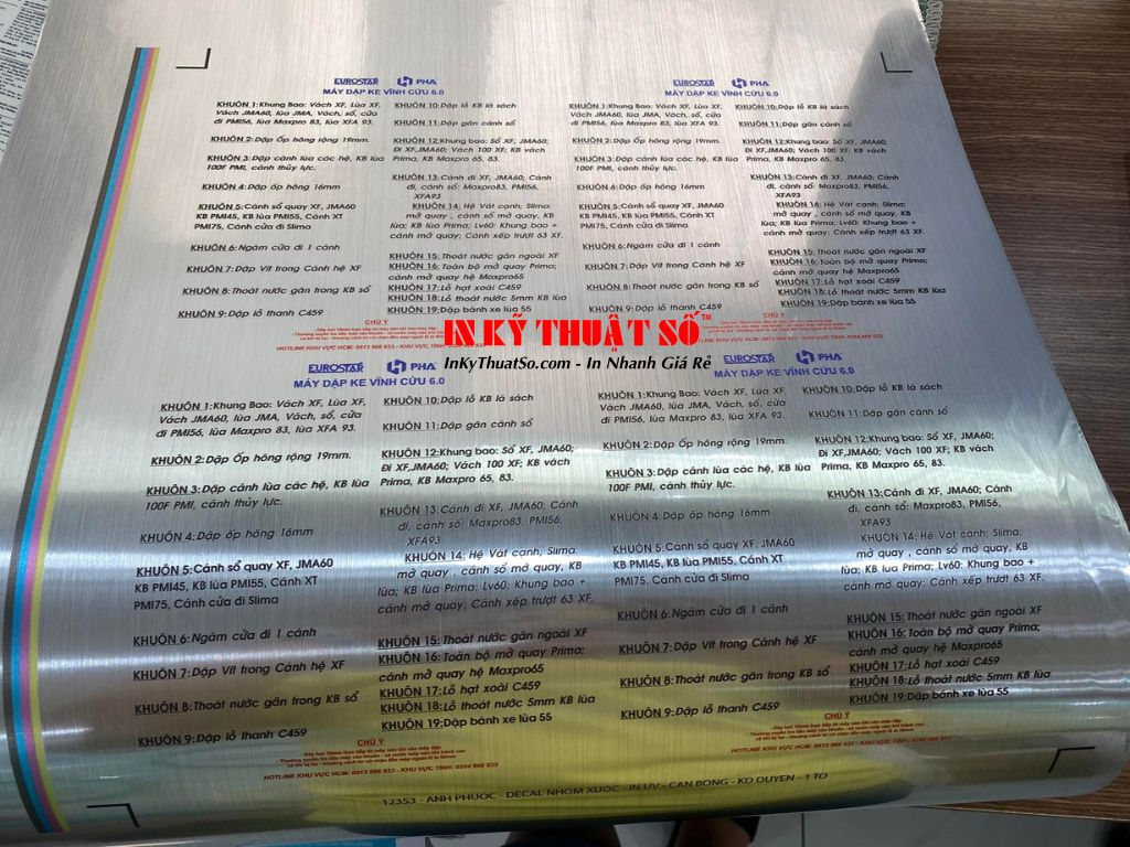 In tem nhôm chất lượng