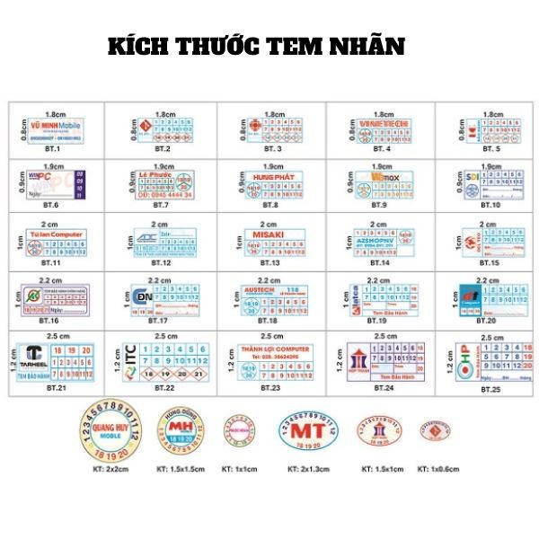 Kích Thước Sticker Tròn